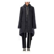 Zwarte Fishtail Parka Buitenkleding Aw24 Rick Owens , Black , Dames