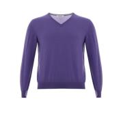 Elegante Paarse Wollen Trui Gran Sasso , Purple , Heren