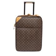 Pre-owned Leather travel-bags Louis Vuitton Vintage , Brown , Dames