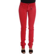 Rode Slimme Designer Jeans Costume National , Red , Dames