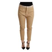 Beige Slim Fit Skinny Broek Cycle , Beige , Dames