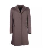 Italiaanse Wool Vergine Jassen & Jas Made in Italia , Brown , Dames