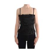 Elegant zwart avond Cami top Exte , Black , Dames