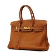 Pre-owned Leather handbags Hermès Vintage , Brown , Dames