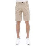 Beige Stretch Bermuda Cargo Shorts People of Shibuya , Beige , Heren