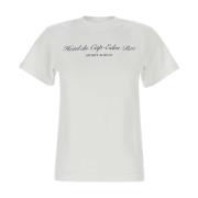 Klassiek Wit Katoenen T-shirt Sporty & Rich , White , Dames