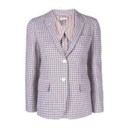 Geruit Patroon Jas Wit Thom Browne , Multicolor , Dames