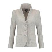 Gestreepte gebreide blazer ML Collections , Gray , Dames