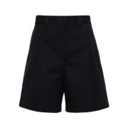 Marineblauwe Tailored Web-Stripe Shorts Gucci , Blue , Heren