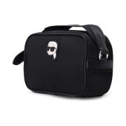 Gewatteerde Iconische Zwarte Tas Karl Lagerfeld , Black , Dames