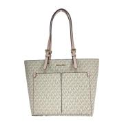 Blush Signature Dubbele Zak Tote Tas Michael Kors , Beige , Dames