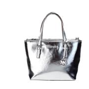 Jet Set Metallic Carryall Tote Tas Michael Kors , Gray , Dames