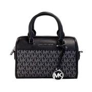 Signature PVC Duffle Crossbody Tas Michael Kors , Black , Dames