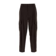 Wollen Cargo Broek in Chocolade Giorgio Armani , Brown , Heren