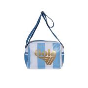 Blauwe Stoffen Schoudertas met Print Gola , Blue , Unisex