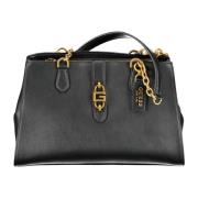 Elegante zwarte satchel met contrasterende details Guess , Black , Dam...