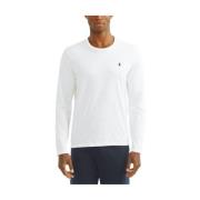 Katoenen Jersey Slaap Lange Mouw Ralph Lauren , White , Heren