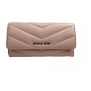 Gestikte Trifold Portemonnee in Powder Blush Michael Kors , Pink , Dam...