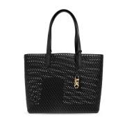 Geperforeerde Zwarte Tote Tas Michael Kors , Black , Dames