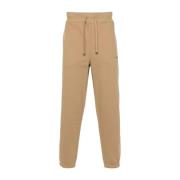 Jersey Texture Logo Print Broek Polo Ralph Lauren , Beige , Heren