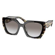 Stijlvolle zonnebril grijs verloop Prada , Black , Dames