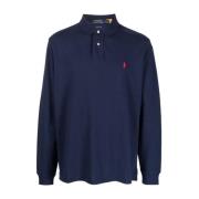 Aangepaste Slim Fit Katoenen Poloshirt Ralph Lauren , Blue , Heren