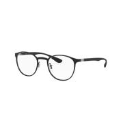 Matte Black Round RX 6355 Zonnebril Ray-Ban , Black , Heren