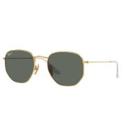 Hexagonale Gepolariseerde Zonnebril Legend Gold Groen Ray-Ban , Yellow...