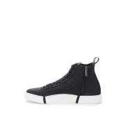 Elegante Suède Sneakers in Chic Zwart Roberto Cavalli , Black , Heren