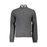 Grijze half-zip trui met stijlvolle accenten Napapijri , Gray , Heren