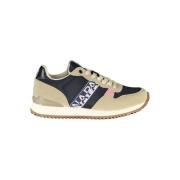 Beige Vetersneakers met Contrastdetails Napapijri , Beige , Dames