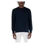 Lettering Crewneck Sweater Armani Exchange , Blue , Heren