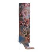 Ariel laarzen in Sky print leer Balmain , Multicolor , Dames