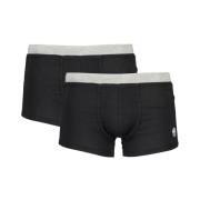 Katoenen Boxershorts Bi-Pack met Logo North Sails , Black , Heren