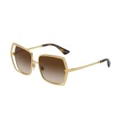 Goud Bruin Verloop Zonnebril Dg2306 Dolce & Gabbana , Yellow , Unisex