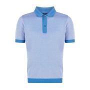 Wit Gebreid Poloshirt Casual Stijl Paul & Shark , Blue , Heren