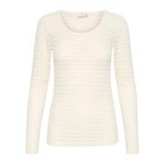 Mesh T-shirt met lange mouwen Kaffe , Beige , Dames