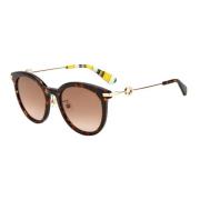 Stijlvolle Havana Zonnebril Bruin Getint Kate Spade , Brown , Dames