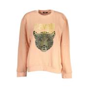 Stijlvol Roze Fleece Sweatshirt Cavalli Class , Pink , Dames