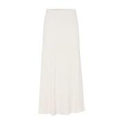 Witte Midi Rok in Twill Couture Brunello Cucinelli , White , Dames