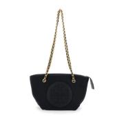 Zwarte Mini Tote Tas Tory Burch , Black , Dames