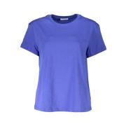 Chique Logo T-shirt in Blauw Patrizia Pepe , Blue , Dames