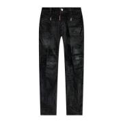 Jeans Tidy Biker Dsquared2 , Black , Heren