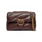 Love Puff Classic Tassen Pinko , Brown , Dames