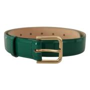 Luxe Groen Leren Riem Dolce & Gabbana , Green , Dames