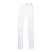 Witte Slim-Fit Broek voor Heren Dolce & Gabbana , White , Heren