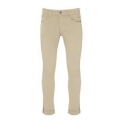 Skinny George Jeans in Beige Bull Stretch Dondup , Beige , Heren