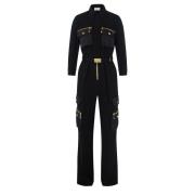 Zwarte Jumpsuit Tu02246E2-110 Elisabetta Franchi , Black , Dames