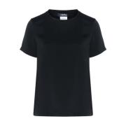 Zwarte Zijden T-Shirt Rebecca Max Mara , Black , Dames