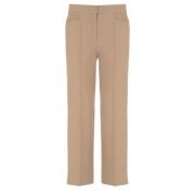 Kameel Katoenen Broek Zemira Stijl Max Mara , Brown , Dames